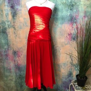 💥Silk Studio Hot Red Prom Cocktail - Formal Dress